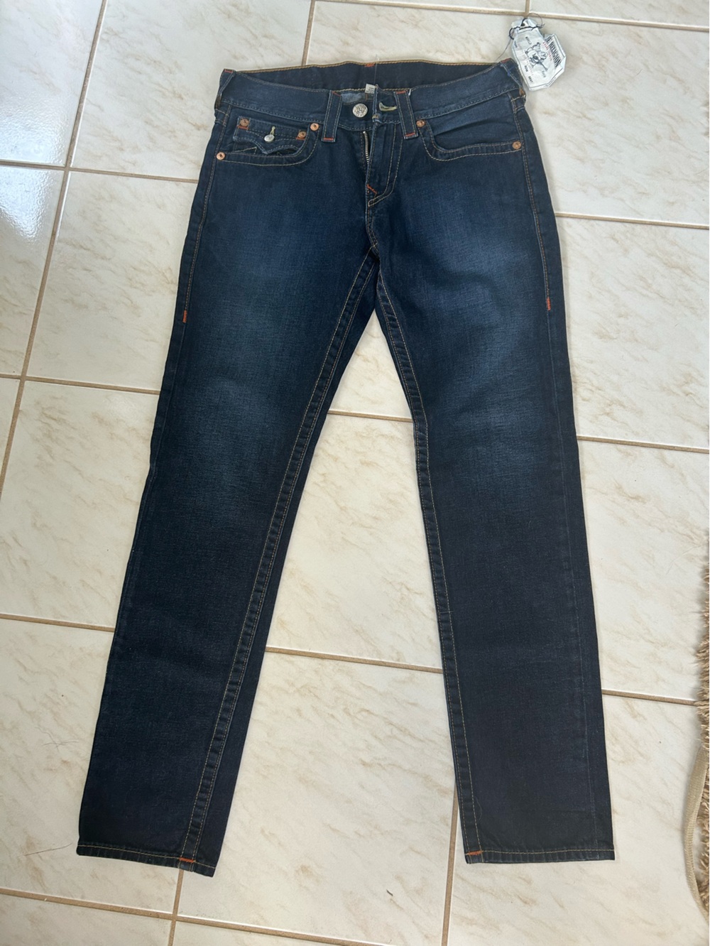 True Religion Men's Indigo Slim Straight Jeans